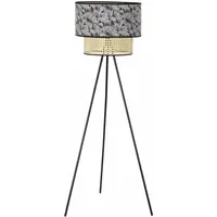 Fijalo Stehlampe DKD Home Decor natürlich Schwarz Metall Palmen