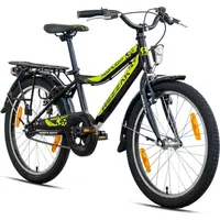 Rezzak Cityfahrrad Jungen 20" RH 33 cm schwarz/grün 1-Gang