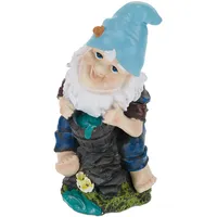 Relaxdays Gartenzwerg mit Tragekorb, wetterfest, frostsicher, HxBxT: 24 x