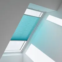 VELUX Plissee manuell FHL CK04 1256S Weiß gemustert, Schiene: