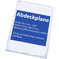 Vago-Tools 1x Abdeckfolie 4x5m Baufolie Schutzfolie Malerfolie Maler 10my