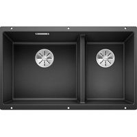 Blanco Subline 430/270-U links anthrazit + Handbetätigung + InFino