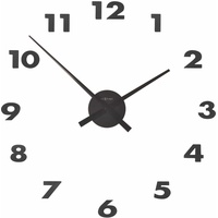 Nextime Small Hands Wanduhren, Metall und Kunststoff, Schwarz,