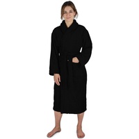 Normani Damen Baumwoll Bademantel, in Schwarz | Gr.: 6XL