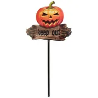 Europalms Halloween Bodenstecker Kürbis KEEP OUT", 50cm