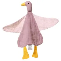 Mababu Schmusetuch Ente aus Bio-Baumwolle Musselin in dusty rose
