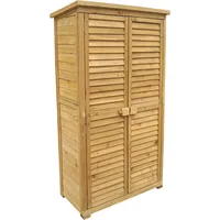 Wiltec Gartenhaus mit Lamellentür Fichtenholz Bitumendach 870x465x1600mm für Garten,