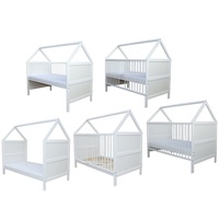 Micoland Babybett Kinderbett Juniorbett Bett Haus 140x70 cm umbaubar