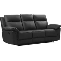 Vente-unique Relaxsofa 3-Sitzer - Büffelleder - Schwarz - PAKITA