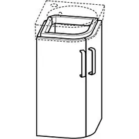 Geberit Renova Compact Waschtischunterschrank, 2 Türen, 862133000