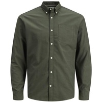 JACK & JONES Oxford Langarmhemd - Forest Night /