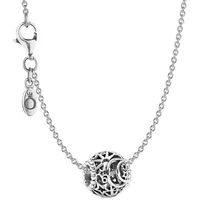 Pandora Damen-Halskette 925 Silber mit Charm Sonne, Mond &