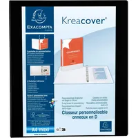 Exacompta 10x Ringbuch, »Kreacover« 30 mm-Ring-ø schwarz, 27.7x32 cm