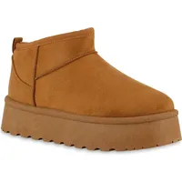 VAN HILL Plateau Boots in Hellbraun
