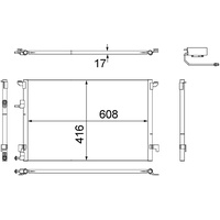 Mahle AC 498 000S für SAAB 9-3 CADILLAC BLS