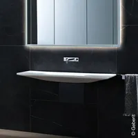 Geberit ONE Waschtisch schwebendes Design 120cm, Abgang horizontal, verkürzte