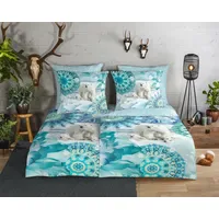 Muller Textiles Seppo Wendebettwäsche Blau 200 x 200 cm