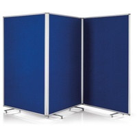Magnetoplan Präsentationswand mobil, faltbar, royalblau