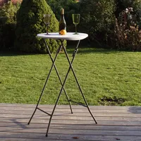 Baumarktplus Stehtisch mit Husse Ø 60cm Bistrotisch Klapptisch Biertisch