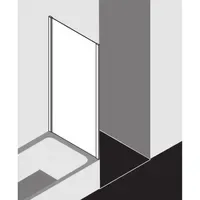Kermi Liga Seitenwand verkürzt LITVD07516VAK 75x160cm, silber hochglanz, ESG