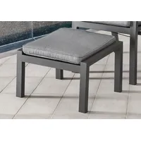 Destiny Fußhocker Capri Aluminium, 60x44x38/42 cm, mit Polster