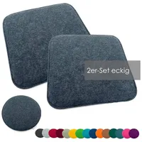 Heimtexland ® 2er Pack Sitzkissen Filz Stuhlkissen Bodenkissen Polster