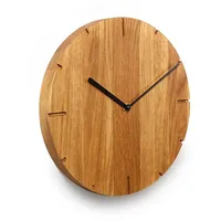 Natuhr Wanduhr Solide Massivholz Eiche Geölt ⌀ 30 cm