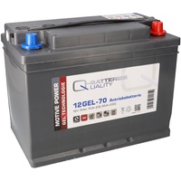 Q-Batteries 12GEL-70 Antriebsbatterie 12V 70Ah (5h), 75Ah (20h) wartungsfreier