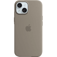 Apple Silikon Case mit MagSafe für iPhone 15 tonbraun