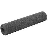 VidaXL Drahtzaun Stahl mit PVC-Beschichtung 25x0,75 m Grau