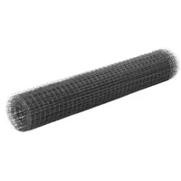 VidaXL Drahtzaun Stahl mit PVC-Beschichtung 10x1 m Grau