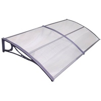 Baumarktplus Vordach Pultvordach 295 x 97 cm grau