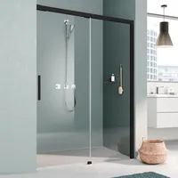 Kermi Nica Schiebetür mit Festfeld, für Nische NIL2R150203PK, Gleittür