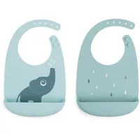 Done by Deer Silikon 2er-pack Elphee-lätzchen - Blue -