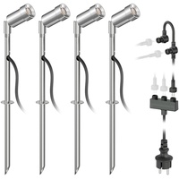 Ledscom.de LED Gartenstrahler Spico mit Erdspieß für außen IP44