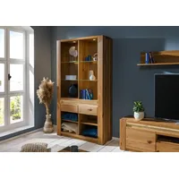 Massivmoebel24 Regal Wildeiche 113x40x205 tabacco brown geölt kent 329