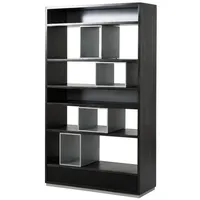 Massivmoebel24 Regal 111 x 40 x 193 cm Dunkelgrau