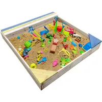 Nyvi Sandkasten NYVIKids Semplice mit Abdeckung braun