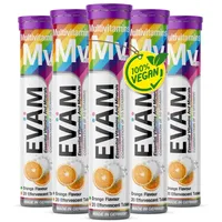 Eväm Multivitamin Brausetabletten Geschmack Orange 5x 20 Stück Nahrungsergänzungsmittel