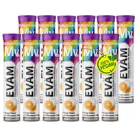 Eväm Brausetabletten Orange 12x 20 Stück Nahrungsergänzungsmittel mit 10