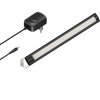 Ledscom.de LED Unterbau-Leuchte SIRIS schwarz matt mit Netzteil, Eckmontage,
