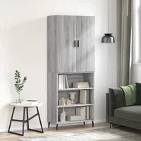 VidaXL Highboard Grau Sonoma 69,5x34x180 cm Holzwerkstoff