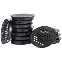 Heveer Schwarz Lüftungsgitter Edelstahl Lüftungsloch 53mm Rund Lüftungsloch für