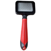 Karlie Professional Zupfbürste, Hundebürsten, S, Gummi, Rot/Schwarz, 17,5x7 cm