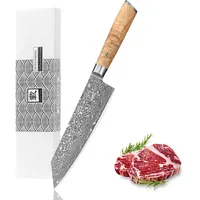 Zayiko Kinone Damast Chefmesser Kiritsuke 20 cm Klinge I