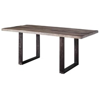 Massivmoebel24 Esstisch Mango 210x100x76 grau lackiert HEAVY INDUSTRY #102