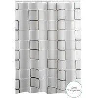 RIDDER Duschvorhang Modern Retro 120 x 200 cm weiß