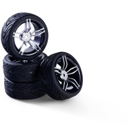 CARSON 500900173 1:10 Räderset 10 Sp.Design (4) Silber -