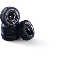 CARSON 500900199 1:10 Räderset Rally Design3 (4) Chrom/schwarz -