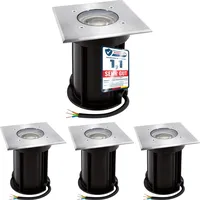 Linovum 4 Stück BOQU Bodenstrahler aussen IP67 mit LED